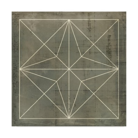 Trademark Fine Art Vision Studio 'Geometric Blueprint I' Canvas Art, 18x18 WAG03796-C1818GG
